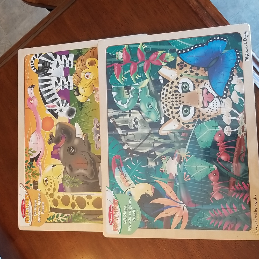 Melissa & Doug wooden puzzles